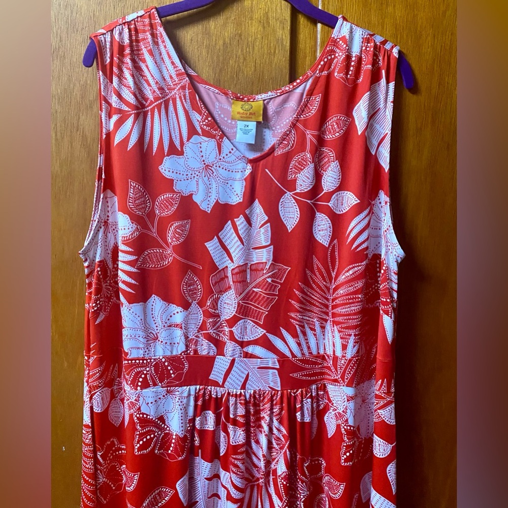 Ruby Rd. Tropical Puff Print Maxi Dress - Picture 8 of 11
